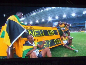 Jamaicans with Usain set new World Record