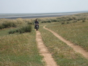 Motorcycle in the Grasslands