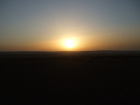 Sun Rises Over Horizon