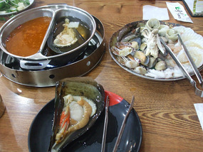 Seafood Platter and Water Pot