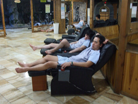 Passed Out on Massage Chairs
