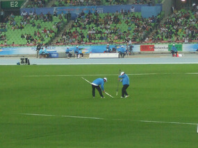 Javelin Lands in Field