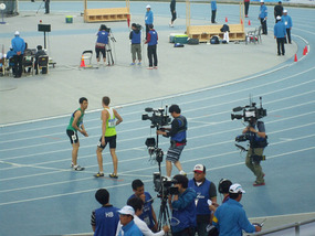 Reporters with Winners