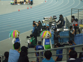 Sarbi with Camera Crews