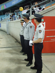 Police Stand Guard