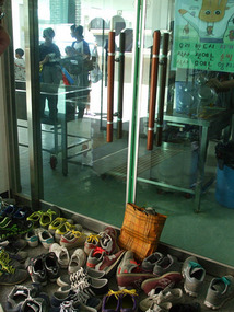 Shoes Outside Cafeteria
