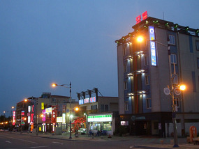 Seafront Restaurants Lit Up