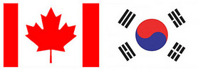 Korea and Canada Flags