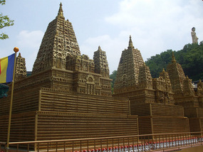 SE Asian Style Triple Gold Stupa
