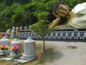 Sleeping Buddha and Tombstones
