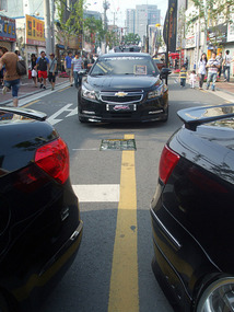 Cars Diagonally Parked