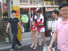 Models Walking By
