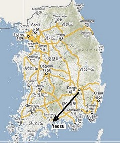 Location of Yeosu
