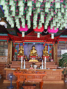 Interior Shrine and Hanging Lanterns