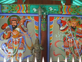 Entrance Art and Bronze Figure