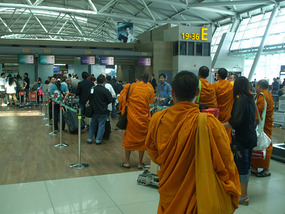 Monks at Check In