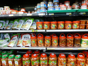 Supermarket Kimchi Shelves