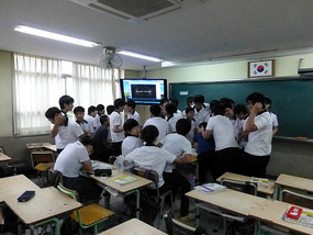 Kids Watching Videos at Lunch