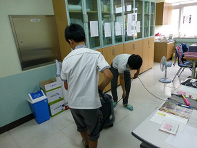 Students Clean Teachers Room