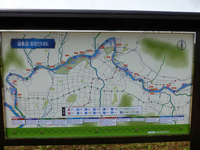 Map of Geumhogang River Path