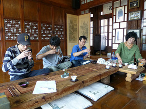 Camermen Drinking Tea