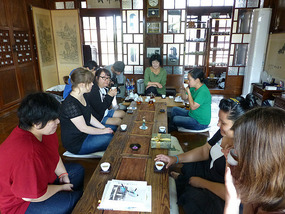 Group Enjoys Traditional Tea