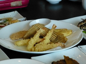 Tempura Items and Sweet Scortched Rice