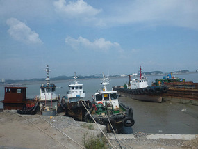 Trawlers at Low Tide