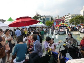 Crowded Festival Area