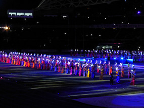 Dancers Coloured Costumes