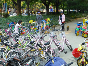 Children with Bikes