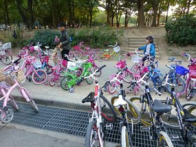 Children with Bikes
