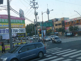 Intersection and E-World Tower