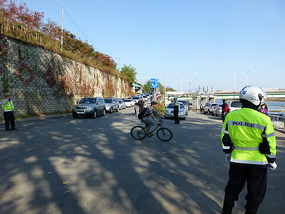 Police Direct Traffic In