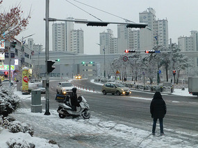 Snowy Intersection