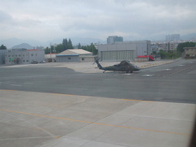 Military Copter on Tarmac