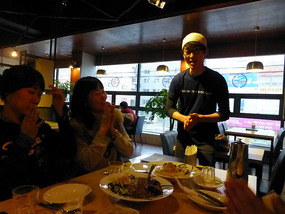 Waiter Takes Order
