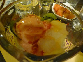 Fruit with Ice Cream