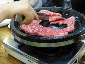 Grilling the Beef