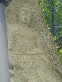 Zoom of Buddha Carving