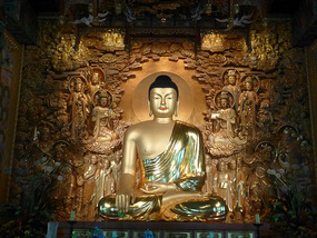 Gold Buddha Mural