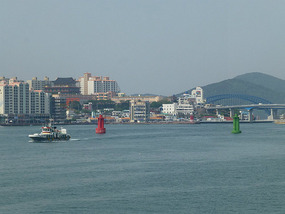 Distant View of Temple and Chungmugyo Bridge