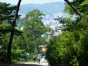 View of Town Hiking Down