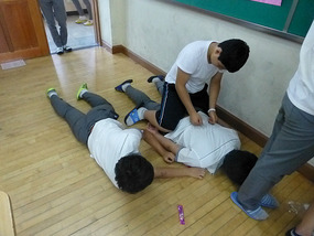 Boys Massaging Each Other