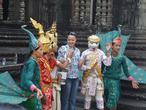 Posing with Costume Artists