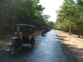 Passing a Procession of Tuk Tuks