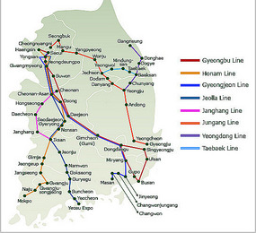 KTX Rail Map