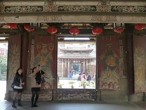 Admiring Temple Architecture