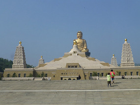 Giant Buddha and Pyramid