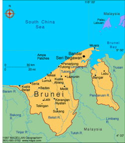 Map of Brunei